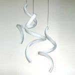 لوستر مدرن سه شعله ال ای دی سفید