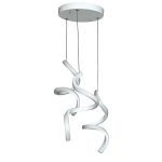 لوستر مدرن ال ای دی سه شعله سفید