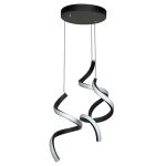 لوستر مدرن ال ای دی سه شعله مشکی