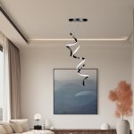 لوستر ال ای دی سه شعله مشکی