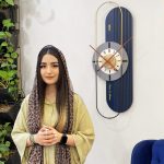 ساعت دیواری مدرن آبی