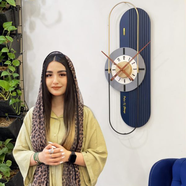 ساعت دیواری مدرن آبی