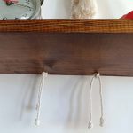 شلف دیواری مثلثی با استند چوبی