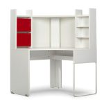 میز تحریر ماهان سفید قرمز