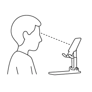 زاویه دید صحیح نسبت به گوشی