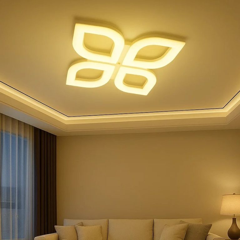 لوستر سقفی مدرن 4 شعله مدل لوزی