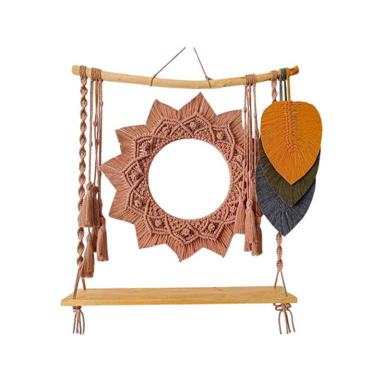 شلف مکرومه دیواری طرح خورشید