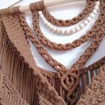 مهره های دیوارکوب مکرومه قهوه ای