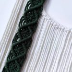 دیوارکوب مکرومه بافی سبز و سفید