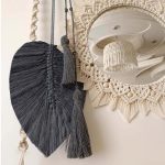 شلف مکرومه دیوتری طرح برگ منگوله دار