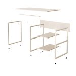 میز تحریر با کتابخانه کوچک