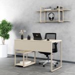 میز تحریر کتابخانه دار ساده