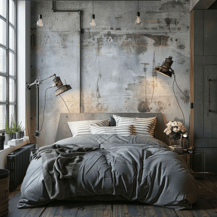 اتاق خواب سبک صنعتی