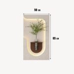 ابعاد تابلو چراغ دار دکوراتیو گلدان دار