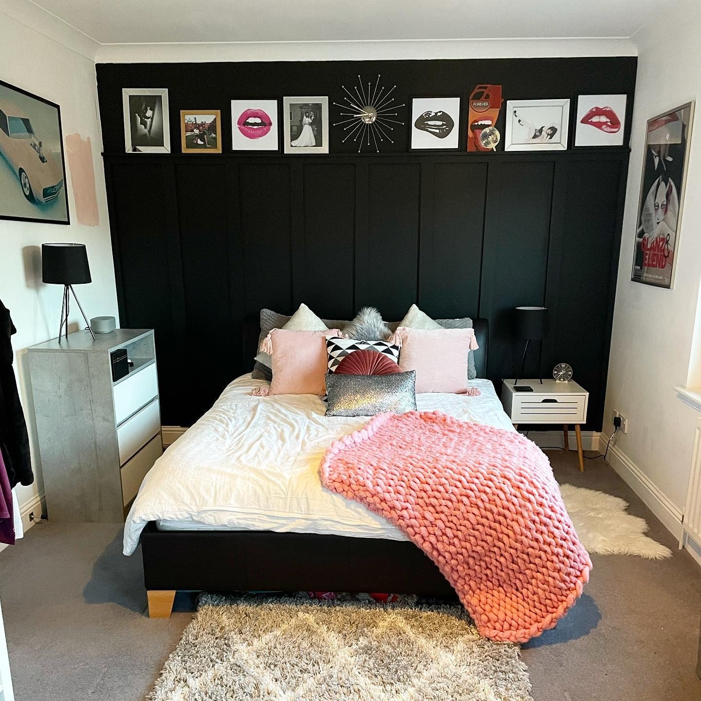 5. اتاق خواب مدرن دنج با تاکید روی صورتی ملایم